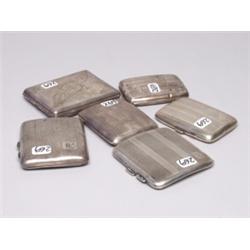 Estate Silver 6 English Sterling Cases