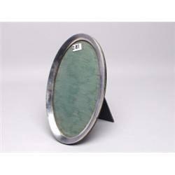 Sterling Silver Oval Table Mirror