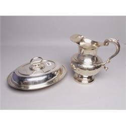 Old Silver Plate Waterjug & Dish