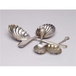 Four Old Sterling Sifter & Serving Spoons