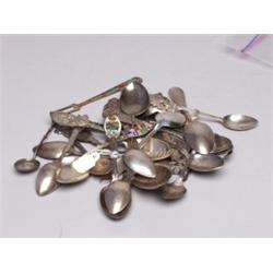 Estate Lot of 26 Sterling Souvenir Spoons