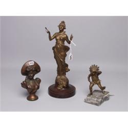 Three Old Metal Figures