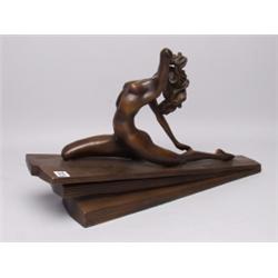 Cast Bronze Figure in Art Deco Style