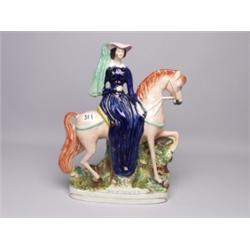 Antique Staffordshire Figure  Duchess