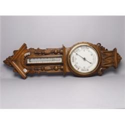 Victorian Oak Cased Barometer C 1880