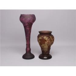 Two -Galle- Styled Vases