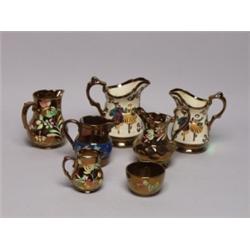 Estate Lot English Lustreware Seven Items