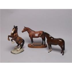 Three Beswick Horses