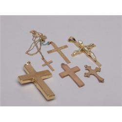 6 Gold Crosses