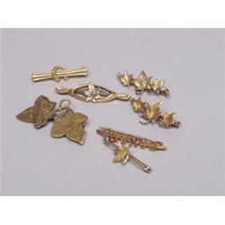 Estate Lot 8 Gold Bar Pins