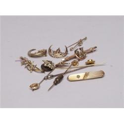 Estate Lot 11 Items Gold Jewelry