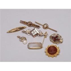 Estate Lot 8 Items Gold Jewelry
