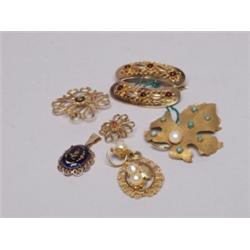 Estate Lot 6 Items Gold Jewelry