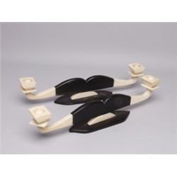 Pr Vintage Ebonyu and Ivory Candleabrum