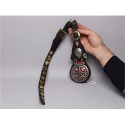 2 Antique Horse Ornaments on Leather