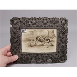 Vintage Naughty Picture in Old Frame