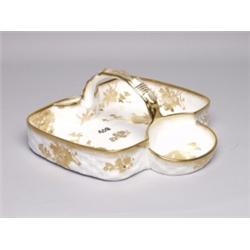 English Gilt Bone China Servers