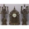 Image 2 : 19th C French Clock Garniture  Gilt Metal