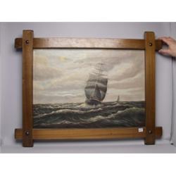 Marine Oil on Canvas Signed C. Lecor