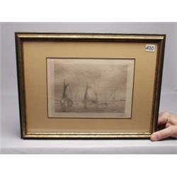 Pr of Marine Etchings by H Saghers
