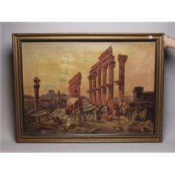 Antique Orientalist Oil on Canvas