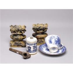 Estate Lot Pr Chinese Soapstones...