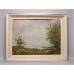 P Billing Oil on Panel Landscape Signed