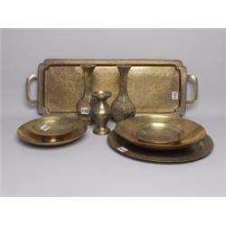 Ten Items Old Oriental Brassware