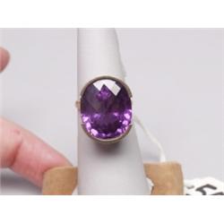 14K Larged Synthetic Alexanderite Ring