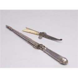 Two Old Silver Cased Knives