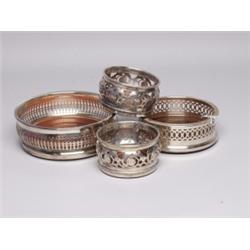 Estate Lot Four Vintage Bottle Coasters