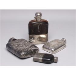 Four Antique Flasks