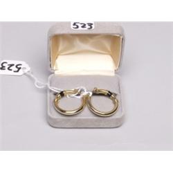 18K Gold & Enamel Earrings