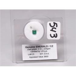 Emerald .8 Ct