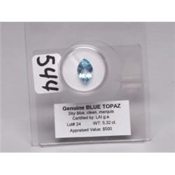 Blue Topaz 5.32 Ct