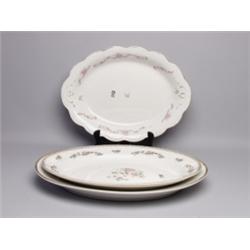 Three Large English Oval Platters