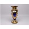 Image 2 : Gilt & Enamelled Cobalt Glass Vase