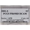 Image 3 : 2001-S LINCOLN CENT PCGS PR69RD DCAM