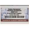 Image 3 : 2007-S THOMAS JEFFERSON DOLLAR NGC PF69 ULTRA CAM