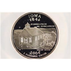 2004-S IOWA STATE QUARTER ANACS PR70 DCAM