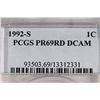 Image 3 : 1992-S LINCOLN CENT PCGS PR69RD DCAM