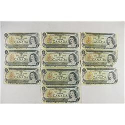 10-1973 CANADA $1 BILLS