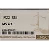 Image 3 : 1922 PEACE SILVER DOLLAR NGC MS63