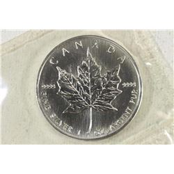 1998 CANADA SILVER $5 1 OZ. MAPLE LEAF