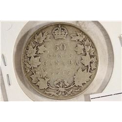 1916 CANADA SILVER 50 CENT