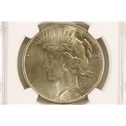 1925 PEACE SILVER DOLLAR NGC MS63
