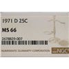 Image 3 : 1971-D WASHINGTON QUARTER NGC MS66