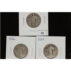 1925,26 & 27 STANDING LIBERTY QUARTERS