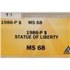 Image 3 : 1986-P STATUE OF LIBERTY SILVER DOLLAR ANACS MS68