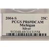 Image 3 : 2004-S SILVER MICHIGAN QUARTER PCGS PR69 DCAM